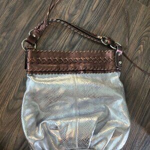 FRANCESCO BIASIA Large Bohemian Style Hobo Shoulder Bag GENUINE LEATHER